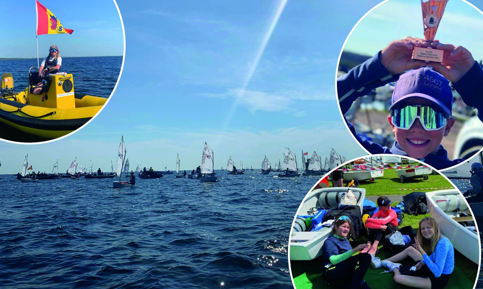 image: Lätta vindar - LBS  Sailingteams optimistseglare vid rikskvalet i Träslövsläge 14 JUN 2021 22:38